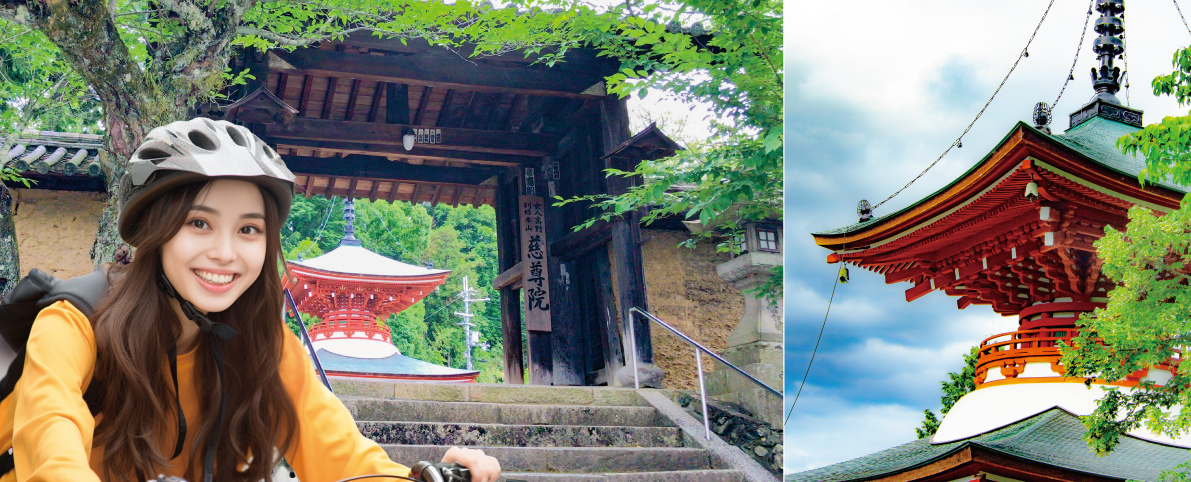 九度山の町並みを巡るEバイク