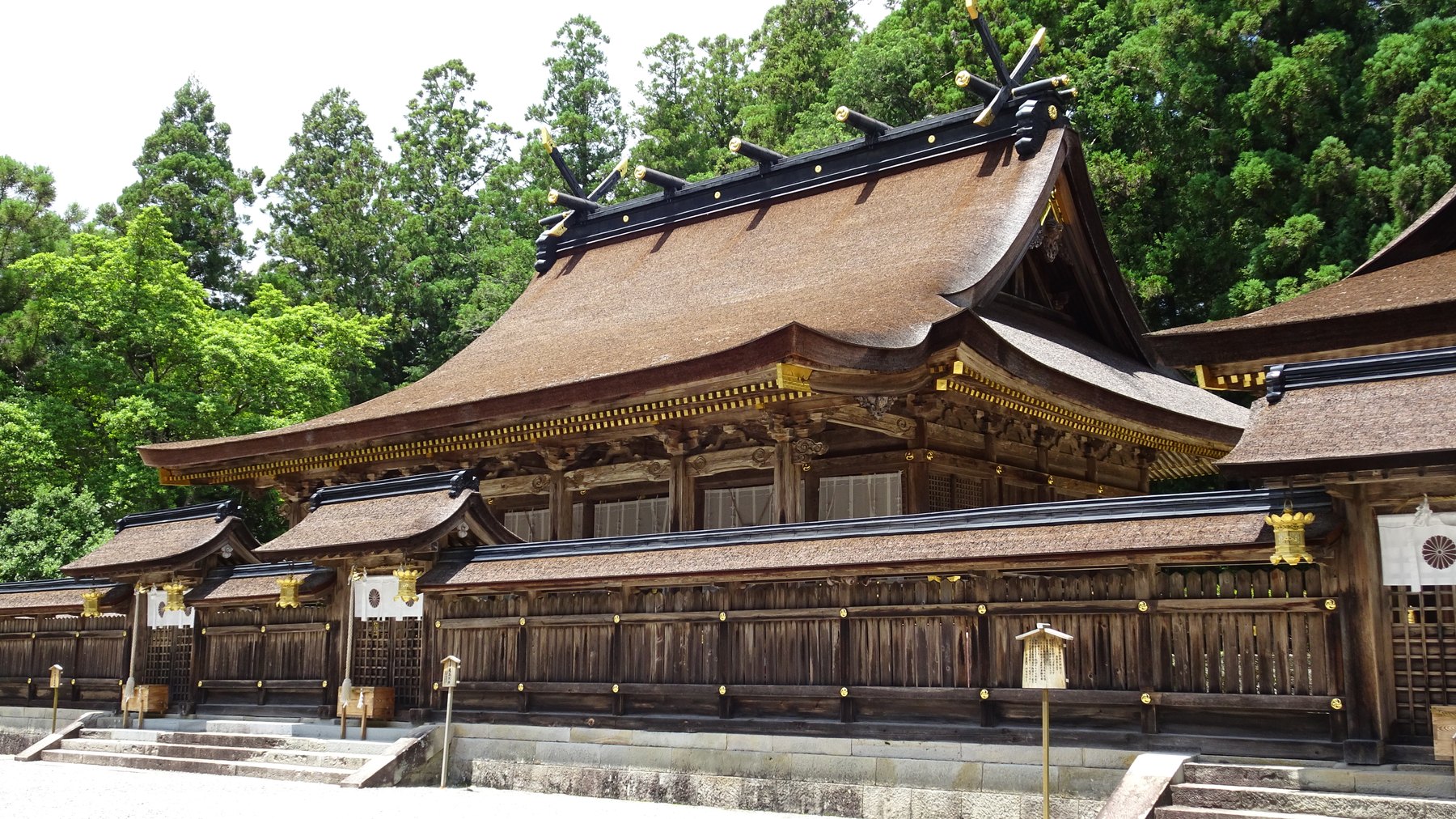 The shrine buildings of Kumano Hongu Taisha