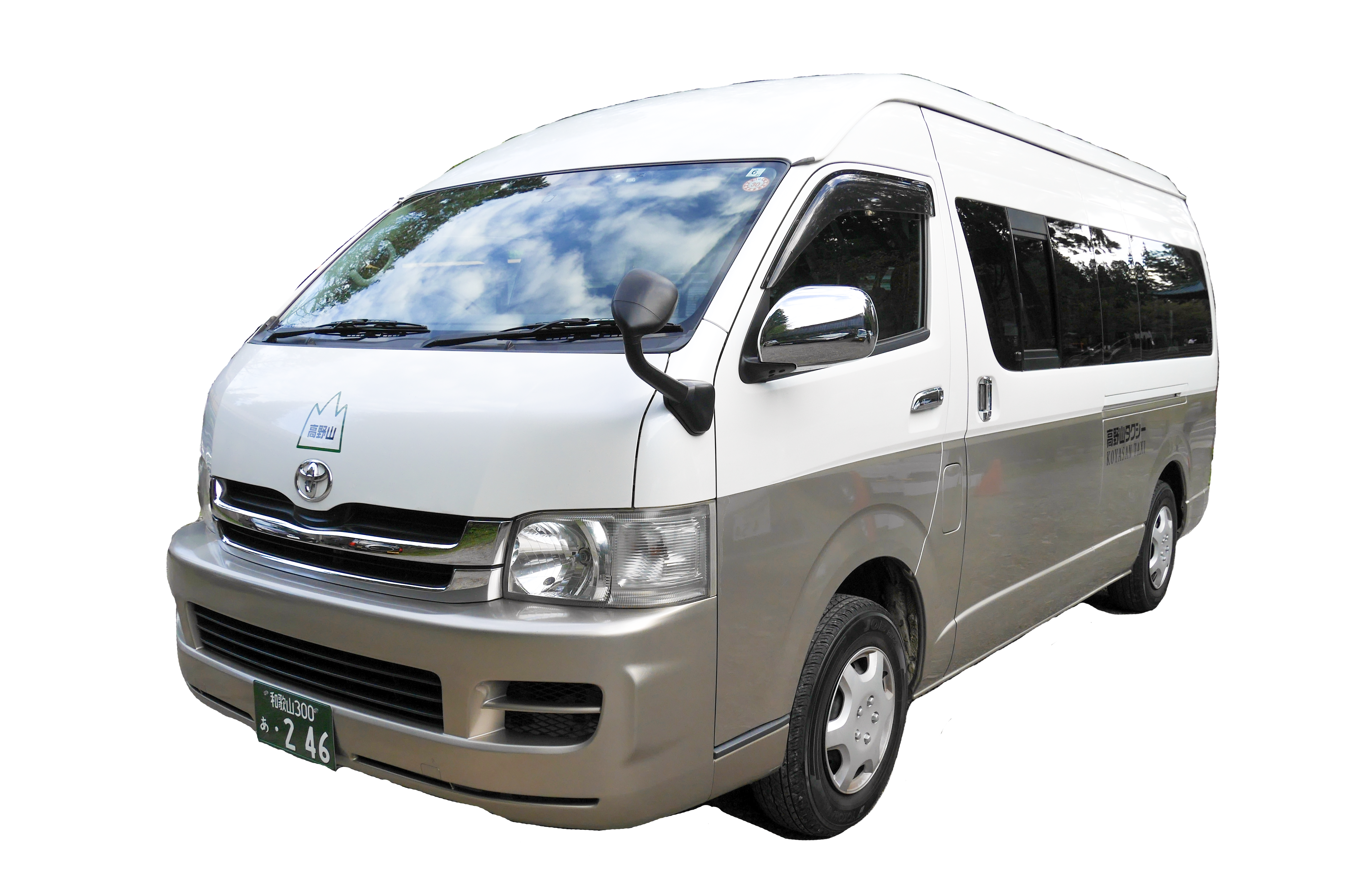 9名乗車できる高野山タクシーのジャンボタクシー